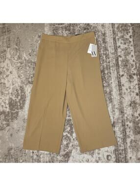 Worthington Pants Women’s 16 NWT Wide Leg Leaf Gold Business Modern Chic